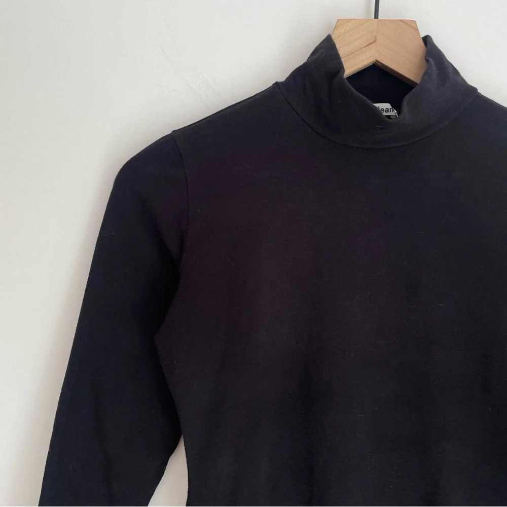 Reformation Jeans Bodysuit Navia Black Mock Turtleneck Cotton size S_3